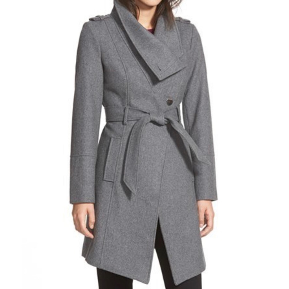 Like new Guess grey wool blend coat